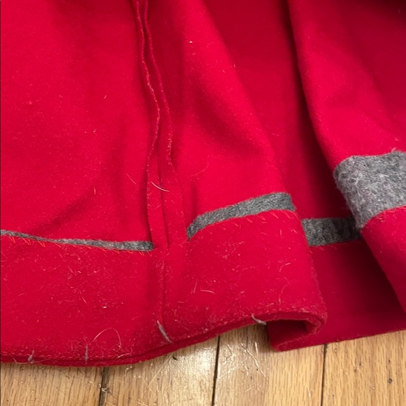 Vintage Red Coat with Black Trim - Picture 5 of 9